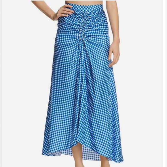 Paper London Dresses & Skirts - Paper London Islamorada Lightweight Ruched Long Pure Silk Skirt
